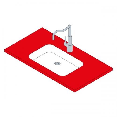 Encimera Fenólica 1210 Roja