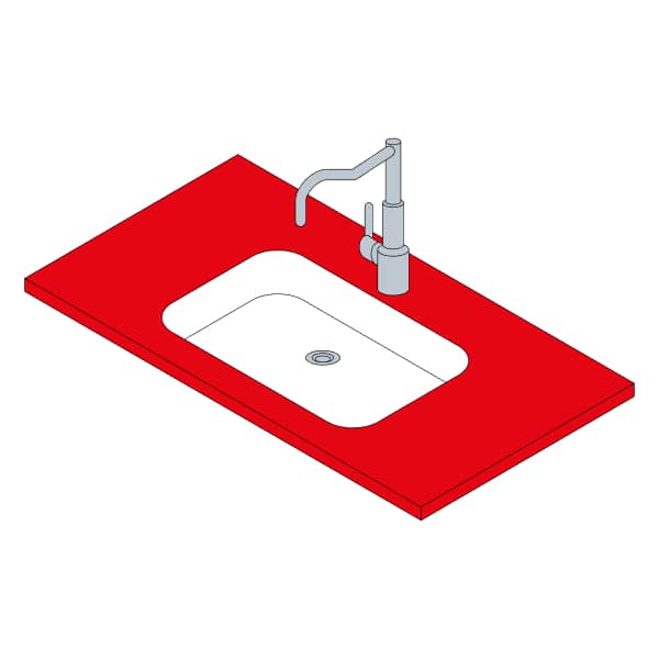 Encimera Fenólica 1210 Roja